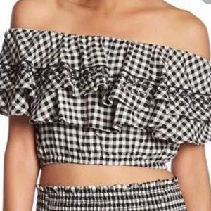 Vintage Havana off the shoulder crop top